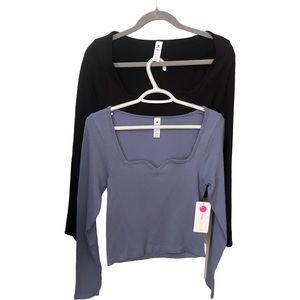 🌺CLEAR OUT ITEM🌺 ⭐️NWT (2pack) Yogalicious Ribbed Aaliyah Long sleeves